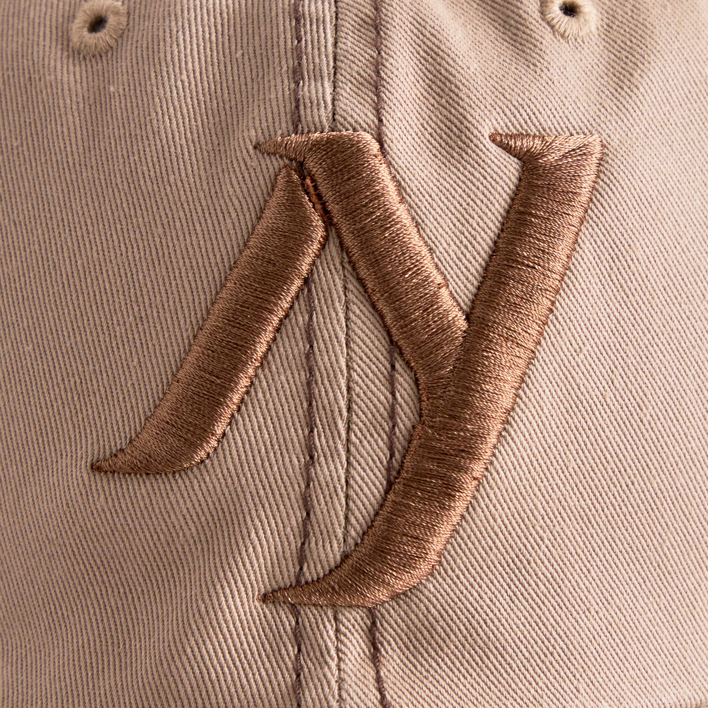 The "New" NY Cap - Khaki / Contrast Stitch